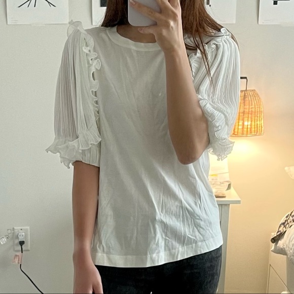 sandro white top size 36 new - Picture 2 of 4